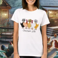 Cute Hand drawn Backyard Chickens | Chicken Life T-Shirt