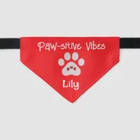 Personalized Elegant Red Pet Bandana Pet Bandana Collar