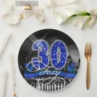 City Lights Foxy Thirty ID191 Paper Plates