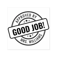 Custom Teacher Name Good Job! Homework Approval Self-inking Stamp