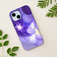 Luminous Flow Purple Abstract Glow iPhone 15 Case