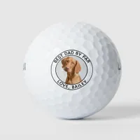 BEST DAD BY PAR Photo Personalized Golf Balls