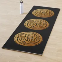 Triple Celtic Knot Swirl Mandala  Yoga Mat