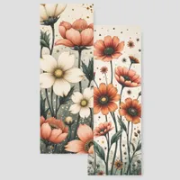 Two Different Images Whimsical Flowers Bookmarks