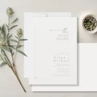 Chic Neutrals Wedding Rehearsal Powder ID1020 Invitation