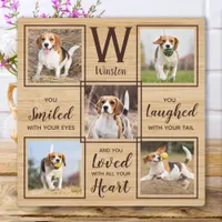 Rustic Pet Loss Keepsake Dog Memorial Photo Plaque