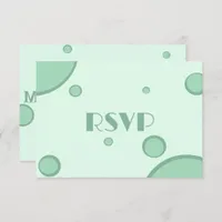 Fun Green Groovy Retro Wedding RSVP Enclosure Card