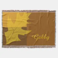 Fall Color Block Throw Blanket