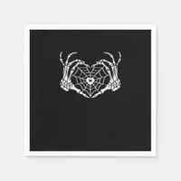 Skeleton Hand Heart Spiderweb Halloween Cobweb Par Napkins
