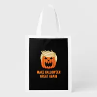 Make Halloween Great Again Funny Trumpkin – Basic  Grocery Bag