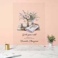 Girls Gone Mild Spa Bridal Shower Welcome Acrylic Sign