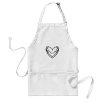 Skeleton Hands Heart Sign Retro Halloween Costume  Adult Apron