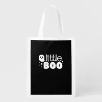 Lil Boo Halloween Vintage Style Grocery Bag