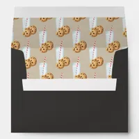 Vintage Blackboard Milk & Cookies Birthday Envelop Envelope