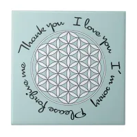 Flower of Life Ho'oponopono Ceramic Tile