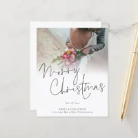 Budget Newlyweds Photo Merry Christmas Card