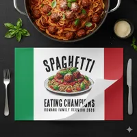 Funny Spaghetti Eating Champions Family Reunion Paper Pad