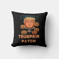 Trumpkin  Halloween – Funny Political Pumpkin Desi Throw Pillow