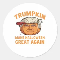Halloween Trumpkin – Spooky Parody Quote for Hallo Classic Round Sticker