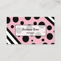 Black and Pink Modern Business Cards