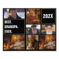 Best Grandpa Ever Photo Collage and Custom Text