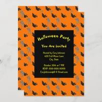 Witch and Mummy Pattern Halloween Invitation