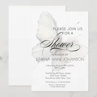 Elegant Abstract Ink Pastel Butterflies  Invitation
