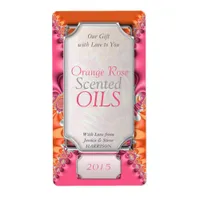 Orange Pink Favors Essential Oil Bottle Labels