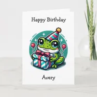 Cute Personalized Birthday Card | Coloring Page