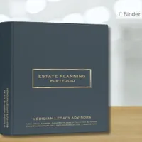 Estate Planning Portfolio Gray Gold 3 Ring Binder