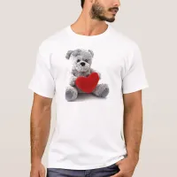 Grey Bear With Heart T-Shirt