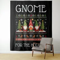 Funny Colorful Pixelated Gnome for the Holidays Tapestry