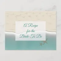 A Recipe For the Bride Wedding Recipe Card