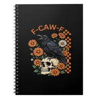 Crow Raven F-Caw-F Funny Halloween Gothic Creative Notebook