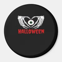 Eye Halloween - Skeleton Hands Heart Magnet