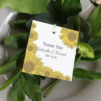 Yellow Sunflower Edge Favor Tags