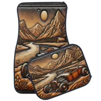  Leather-Like Hot Rod Masterpiece Car Floor Mat