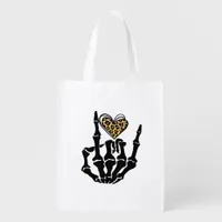 Skeleton Heart Hands Classic Grocery Bag