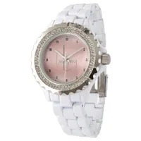 Rose Gold Brushed Metal Glitter Monogram | Watch