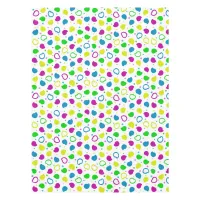 Colorful neon dots and shapes retro pattern tablecloth