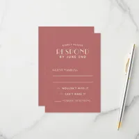 Simple + Clean Minimal Custom Wedding RSVP Inserts