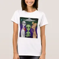 A Grey, Little Green, Anunnaki Alien Drawing   T-Shirt