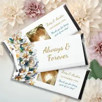 Personalized Floral Wedding Favors Hershey Bar Favors