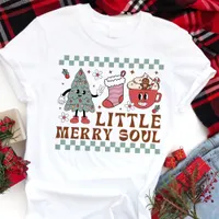 Little Merry Soul Retro Christmas Tri-Blend Shirt