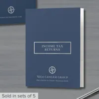 Navy Blue Gray Tax Return Folders