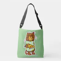 Grumpy Pizza Pet Funny Cat Art Humor Crossbody Bag