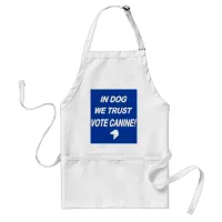 Vote Dog with White Text Apron