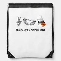 Peace And Pumpkin Spice, Halloween Skeletons Class Drawstring Bag
