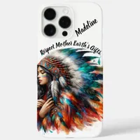 Native Indian woman stands proudly iPhone 16 Pro Max Case