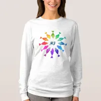 Rainbow fish in ocean cute colorful pattern T-Shirt